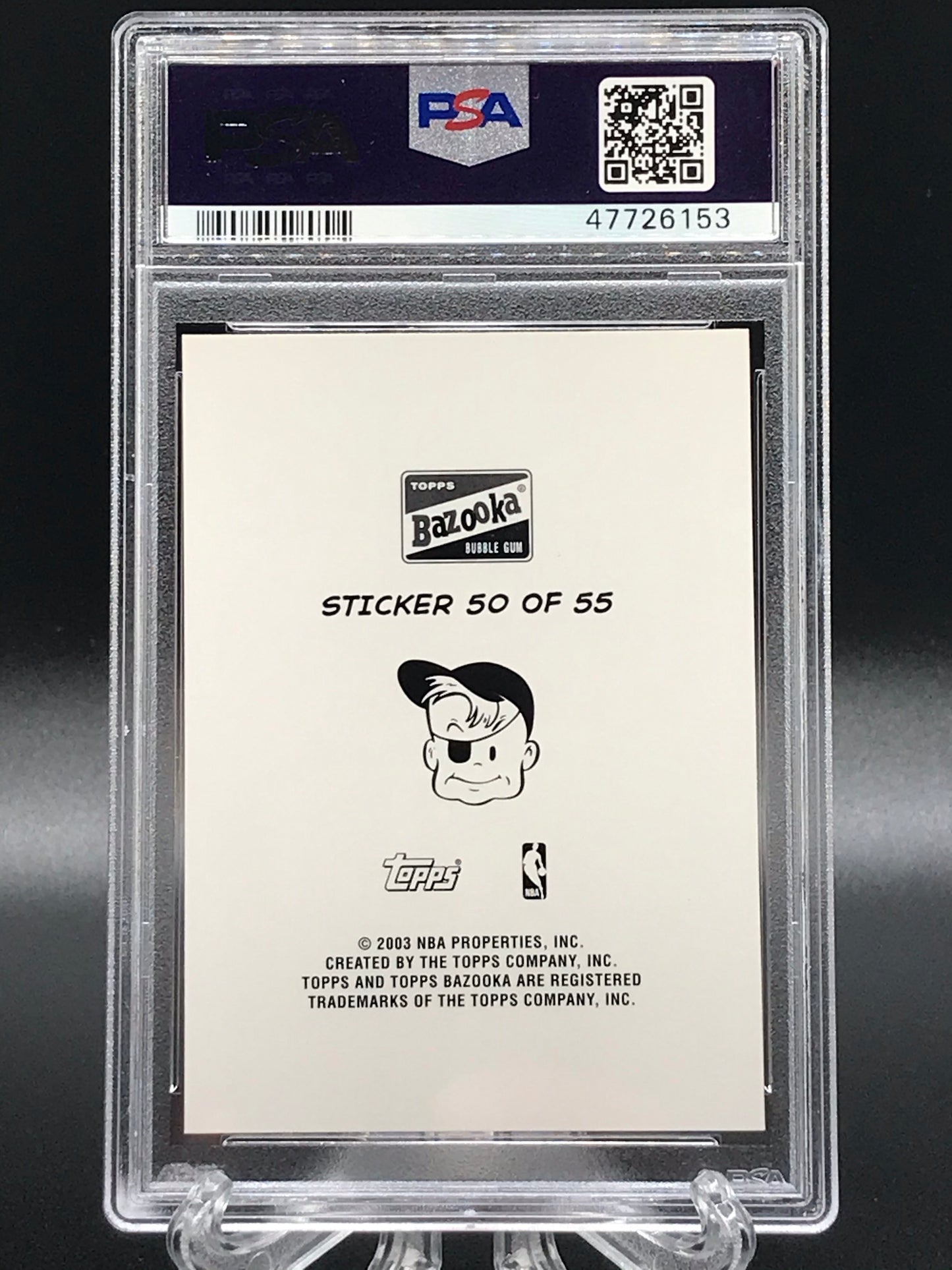 LeBron James 2003 RC Bazooka Stickers #50